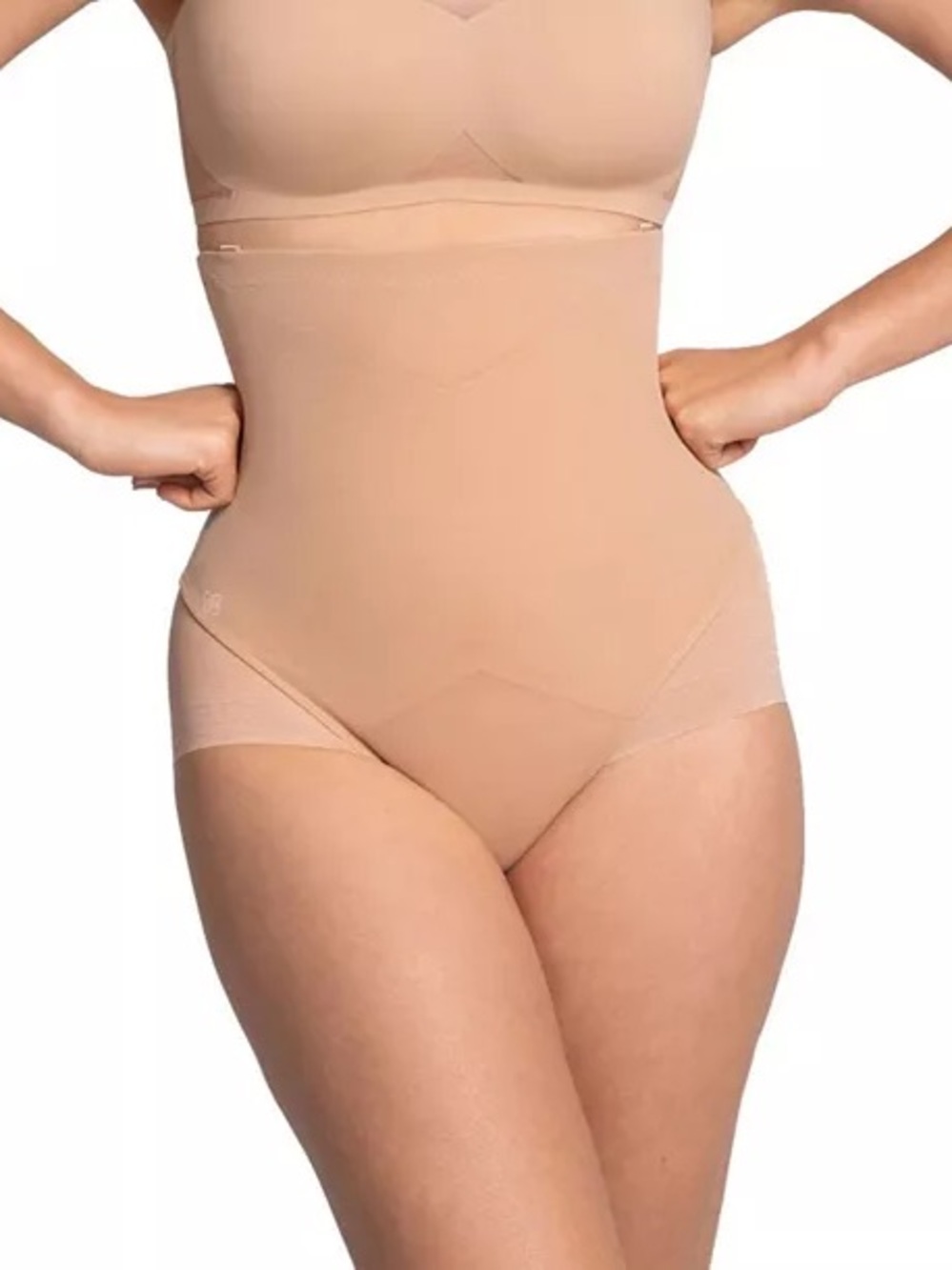 Honeylove Superpower Queen High Rise Brief Nude Sand NWT XL